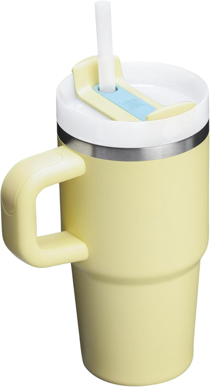 Vaso Stanley Quencher H2.0 con asa y pajita de 40 oz | Tapa Flowstate de 3 posiciones | Compatible con portavasos para viajes | Vaso térmico de acero inoxidable | Sin BPA | Arándano