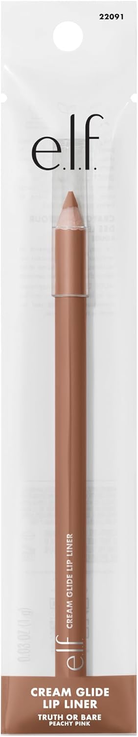 e.l.f. Cream Glide Lipliner, Hochpigmentierter Stift zum Formen & Konturieren der Lippen, Semi-Mattes Finish, Vegan & Tierversuchsfrei, Mauve Aside
