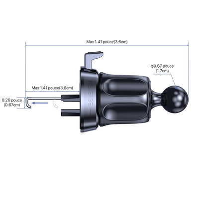 Miracase Car Phone Mount, [Upgraded Strong Military Grade Suction Cup] Long Arm Phone Holder for Car Dashboard Windshield Vent, Hands Free Cell Phone Holder Compatible with All Mobile Phones