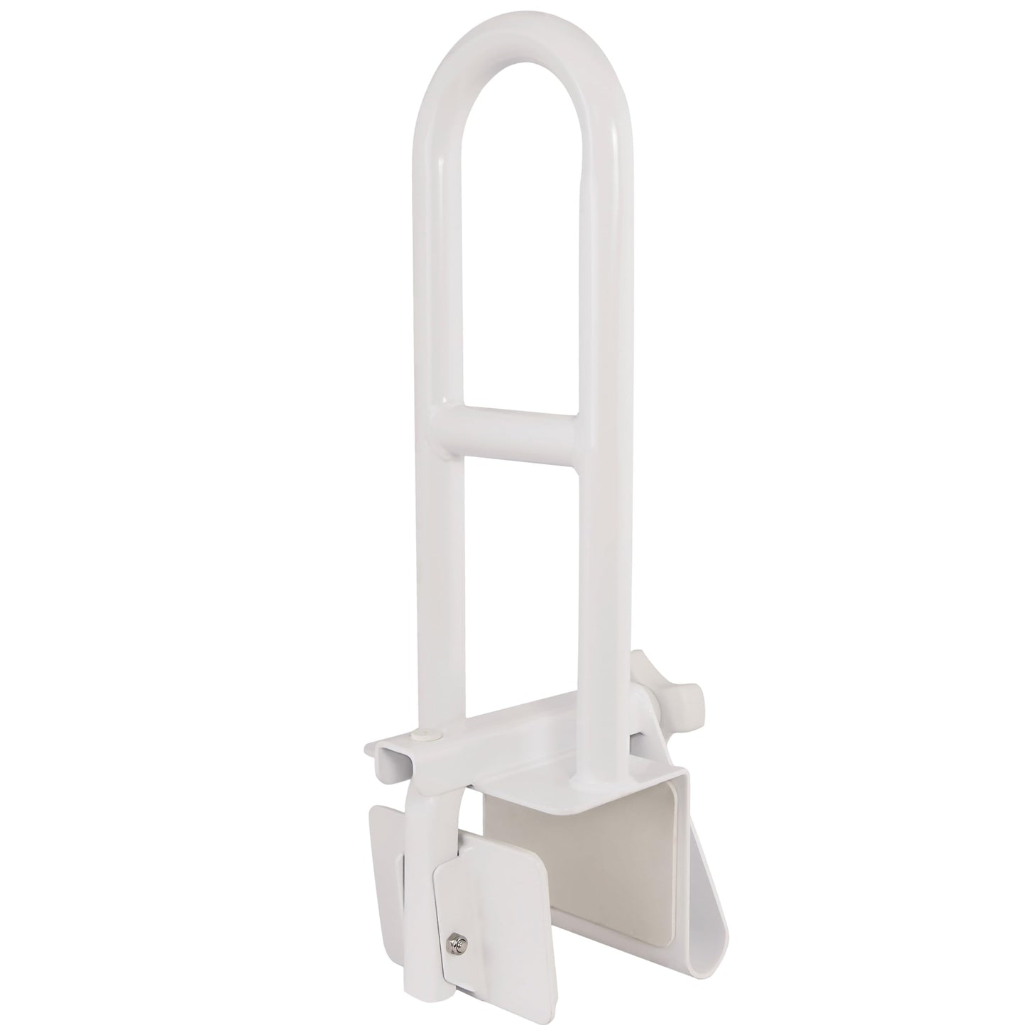 Vaunn Medical Adjustable Height Bathtub Safety Rail, Extra-Height 17"-20" Tall Extension ADA Compliant Shower Grab Bar Handle for Elderly and Disabled, Secure Locking Tub Clamp, 300 lbs