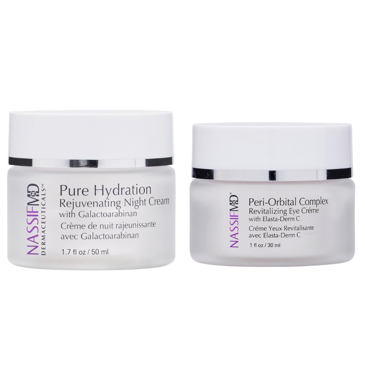 NASSIFMD Peri-Orbital Eye Cream and Pure Hydration Night Cream Bundle