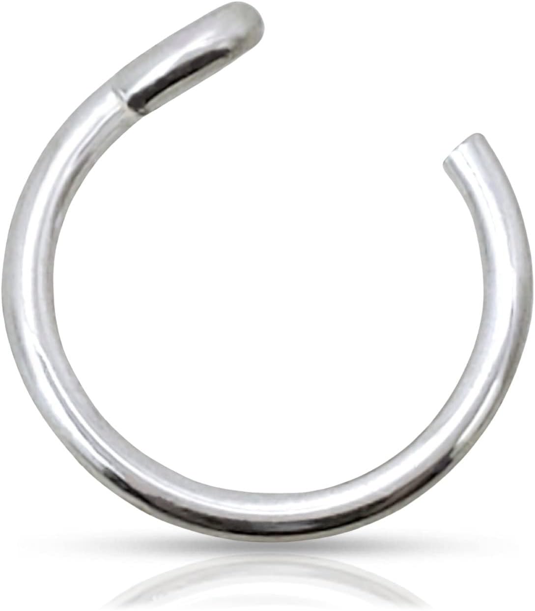 Effortless Style with EnCharmed's 925 Sterling Silver Fake Clip on Nose Ring