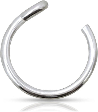 Effortless Style with EnCharmed's 925 Sterling Silver Fake Clip on Nose Ring