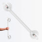 15-Inch Shower Handle - Upgraded Grab Bar with Strong Suction Cups for Bathtub & Shower Safety, Ideal for Seniors, Elderly, Disabled -Silver