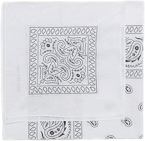 BOOLAVARD 1er, 6er, 9er oder 12er Pack Cowboy-Bandanas mit original Paisley-Muster (Schwarz)