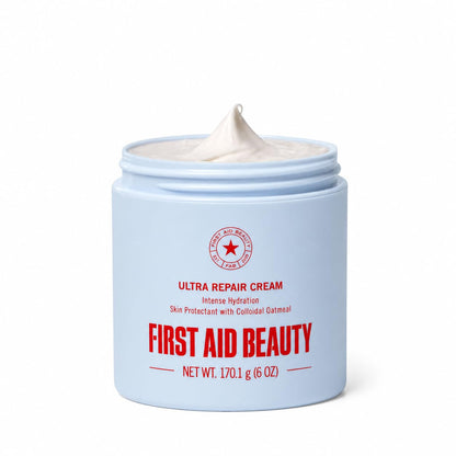 First Aid Beauty Ultra Repair Cream – Eczema Relief & Skin Barrier Repair Moisturizer with Colloidal Oatmeal & Ceramides, for Sensitive Dry Skin, Face & Body, 170.1g