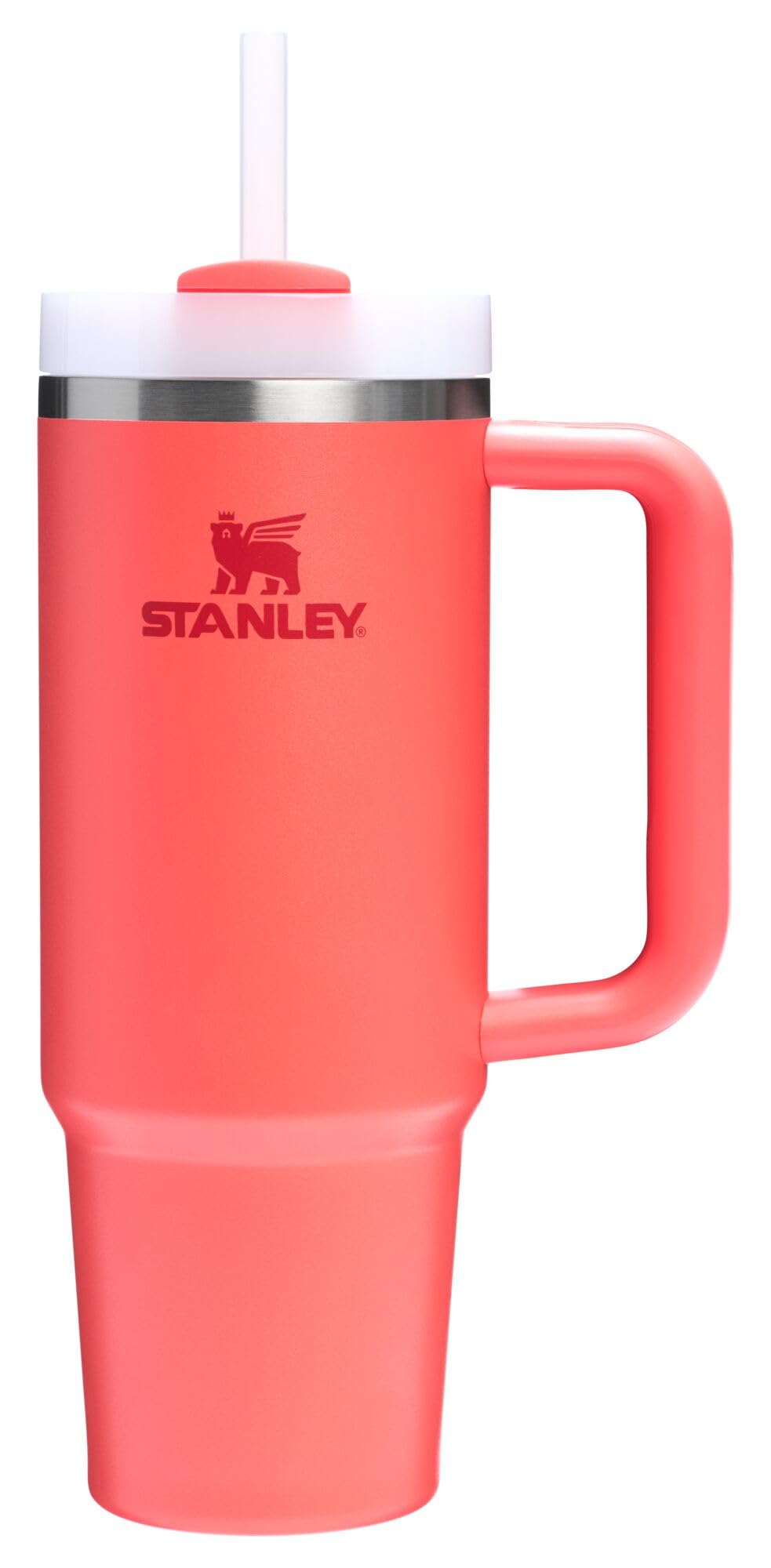 Stanley Quencher H2.0 Tumbler with Handle and Straw 40 oz | Flowstate 3-Position Lid | Cup Holder Compatible for Travel | Insulated Stainless Steel Cup | BPA-Free | Almond Rose