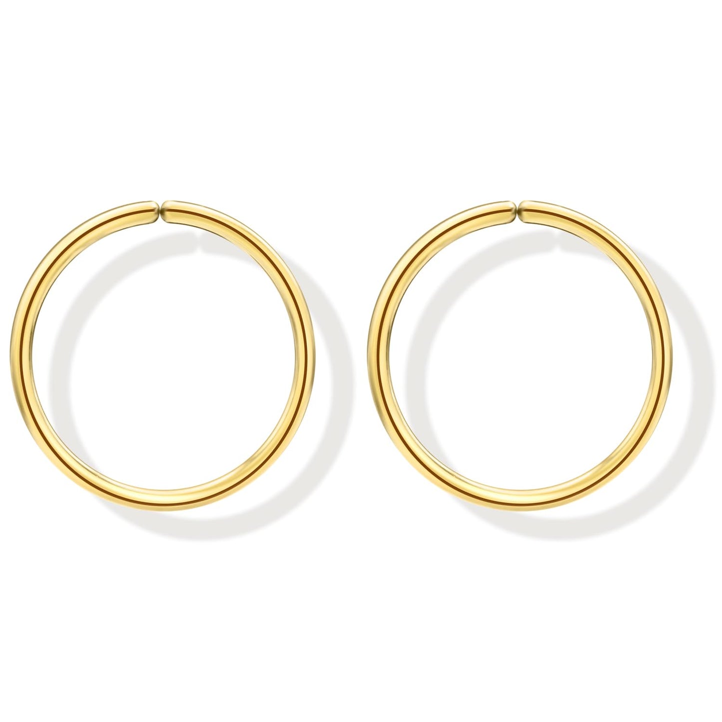 Small Gold or Sterling Silver Huggie Hoop Earrings for Women Cartilage Nose Helix Tragus