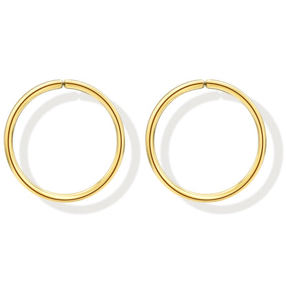 Small Gold or Sterling Silver Huggie Hoop Earrings for Women Cartilage Nose Helix Tragus