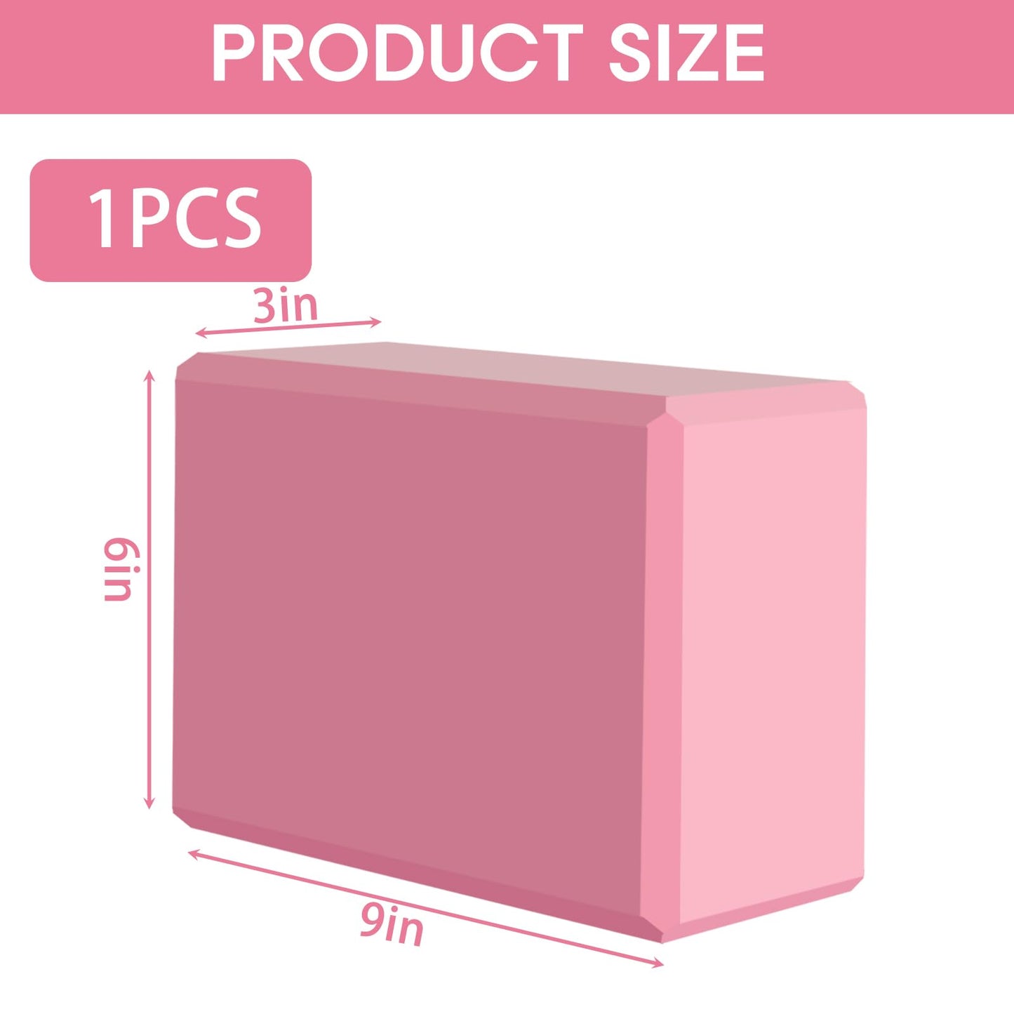 MBKHFLL (Lila-2er-Pack) Yoga-Block – Stützender latexfreier EVA-Schaumstoff – Weiche, rutschfeste Oberfläche mit abgeschrägten Kanten für Yoga, Pilates, Meditation – Yoga-Zubehör für Stabilität, Gleichgewicht, Vertiefung von Dehnungen