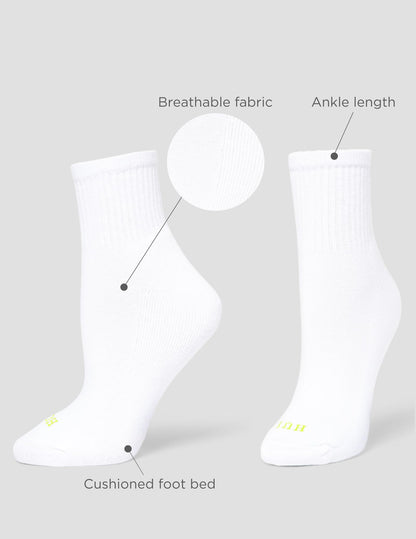 Hue Damen Mini-Crew-Socken, 6er-Pack, Weiß, Einheitsgröße
