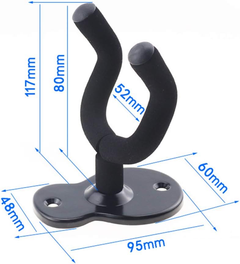 Gitarren-Wandhalterung 2er-Set, Ukulelen-Aufhänger Haken Halter Ständer Gitarren-Aufhänger Haken für Akustik-, E-Bass-Gitarren und Ukulele