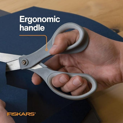 Fiskars All Purpose Scissors, High Performance Cutting, Stainless Steel Blades, Ergonomic and Comfort Handles, Perfect for Arts and Crafts and The Office, Scissors for Office