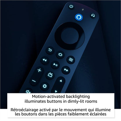 Amazon Fire TV Alexa Voice Remote Pro (neuestes Modell), mit Remote Finder, TV-Steuerung und beleuchteten Tasten (erfordert ein kompatibles Fire TV-Gerät)