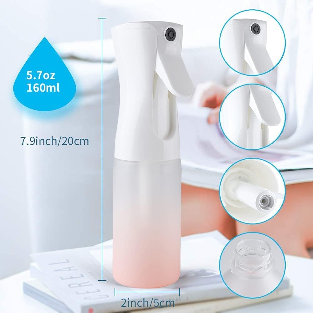 TANSHINE Kontinuierliche Haar Pflanze Mister Sprühflasche Fein Leer Klein Nebelsprühflaschen Nebelsprüher Wasser Alkohol Reinigungs Sprühnebel Flasche für Lockenhaar Styling Produkte,Pflanzen, 200ml,Klar