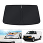 KUST Windshield Sun Shade for 2017-2026 Tesla Model Y/Model 3 Sunshade Accessories (Fit 2025-2026 Model Y Juniper / 2024 Model 3 Highland) Upgraded Foldable Sunshade, Blocks UV Rays Keep Car Cool