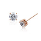 Amazon Essentials Yellow Gold Plated, Platinum or Rose Gold Plated Sterling Silver Infinite Elements Cubic Zirconia Stud Earrings | White, Blue, Green, or Pink Cubic Zirconia