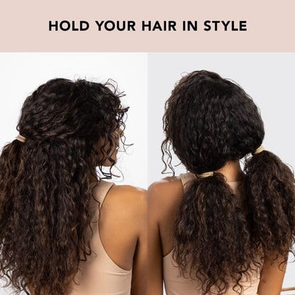 Kitsch Schwarze Haargummis ohne Haarschäden – Starke, dehnbare Haarbänder | Weiche Nylon-Pferdeschwanzhalter, ziepen nicht, ideal für Hochsteckfrisuren und Zöpfe | Ideale Geschenke für Frauen – Schwarz, 20 Stück