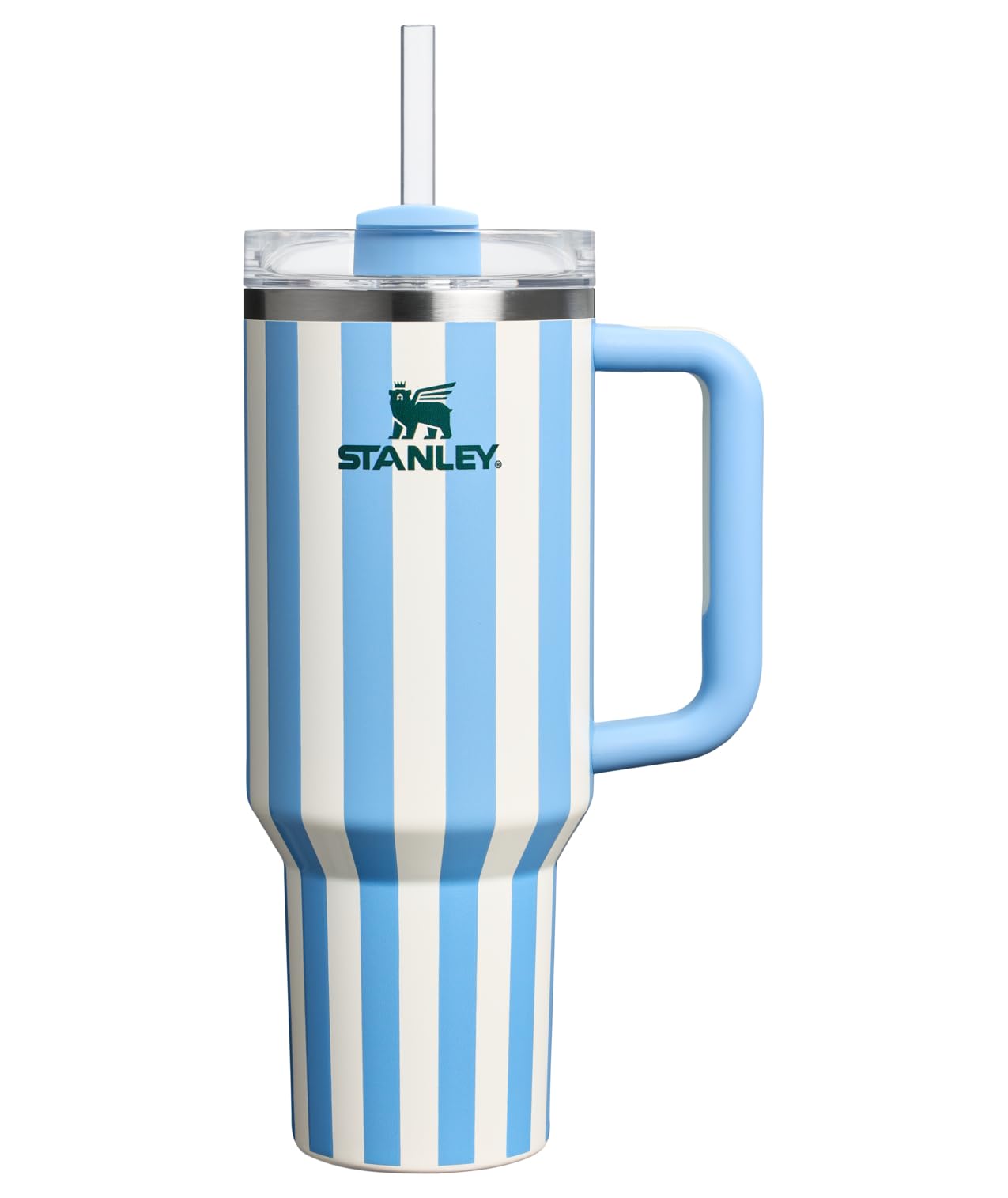 Stanley Quencher H2.0 Tumbler with Handle and Straw 40 oz | Flowstate 3-Position Lid | Cup Holder Compatible for Travel | Insulated Stainless Steel Cup | BPA-Free | Almond Rose