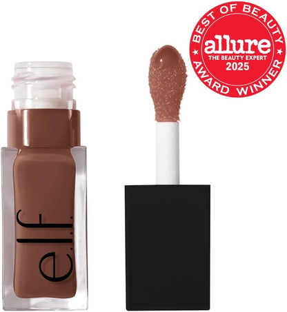 e.l.f. Glow Reviver Lip Oil, Pflegendes getöntes Lippenöl für ein hochglänzendes Finish, angereichert mit Jojobaöl, vegan & tierversuchsfrei, Rose Envy