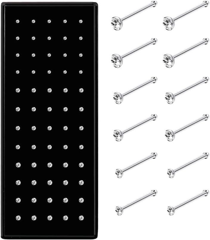D:60pcs White Cz(20g Straight)