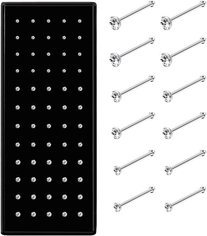 D:60pcs White Cz(20g Straight)