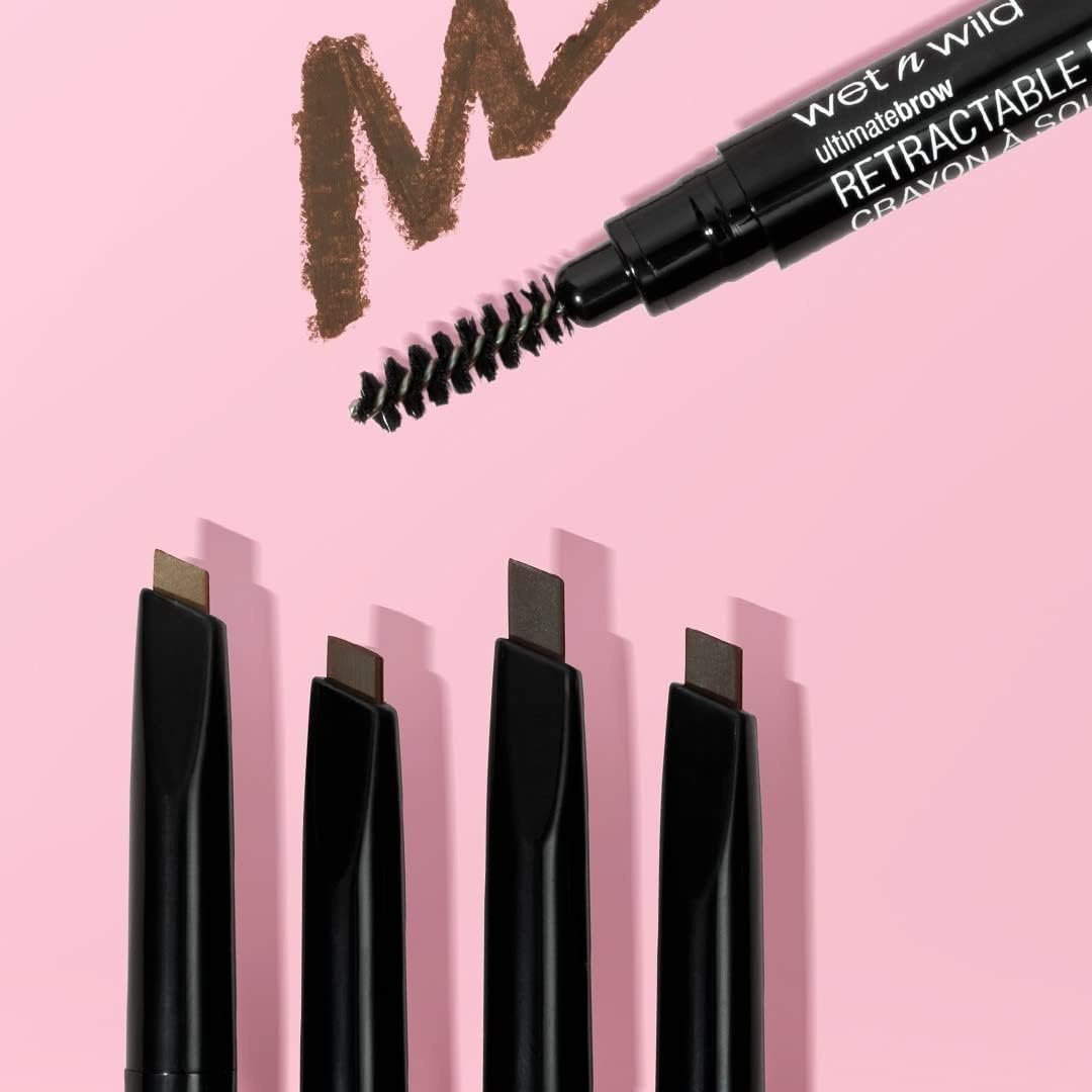 wet n wild Ultimate Eyebrow Retractable Definer Pencil, doppelseitig, feine Spitze, formt, definiert, füllt Augenbrauen aus - Dark Brown
