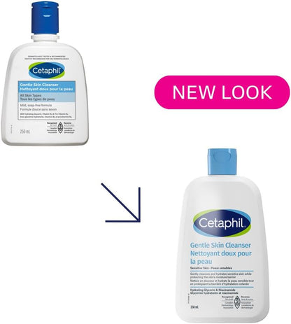 Cetaphil Milde Hautreinigung (473 ml) – Feuchtigkeitsspendende Gesichts- und Körperreinigung – Ideal für empfindliche, trockene Haut – Nicht reizend, parfümfrei und von Dermatologen empfohlen