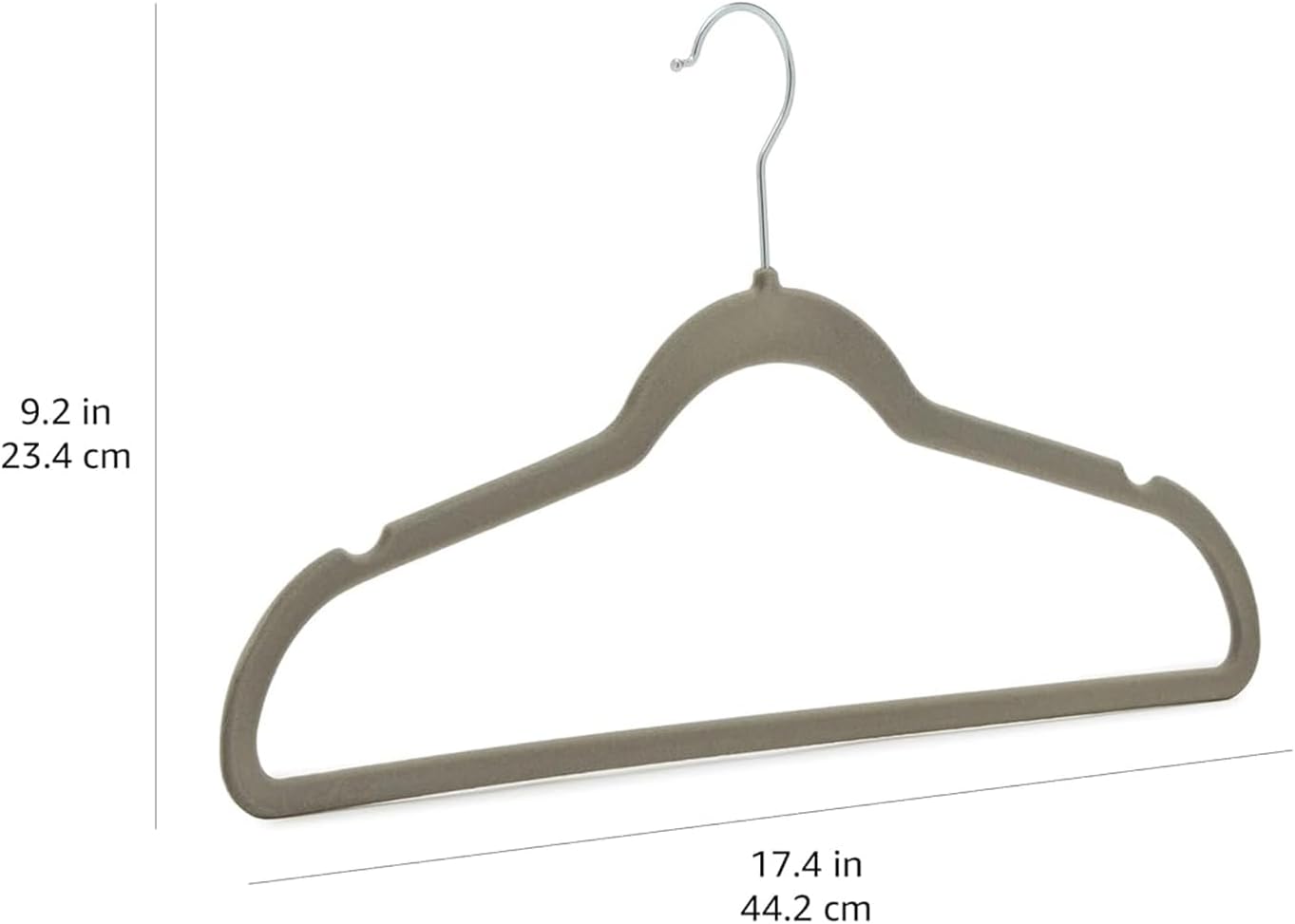 Amazon Basics Samtkleiderbügel für Anzüge – 30er-Pack, Schwarz