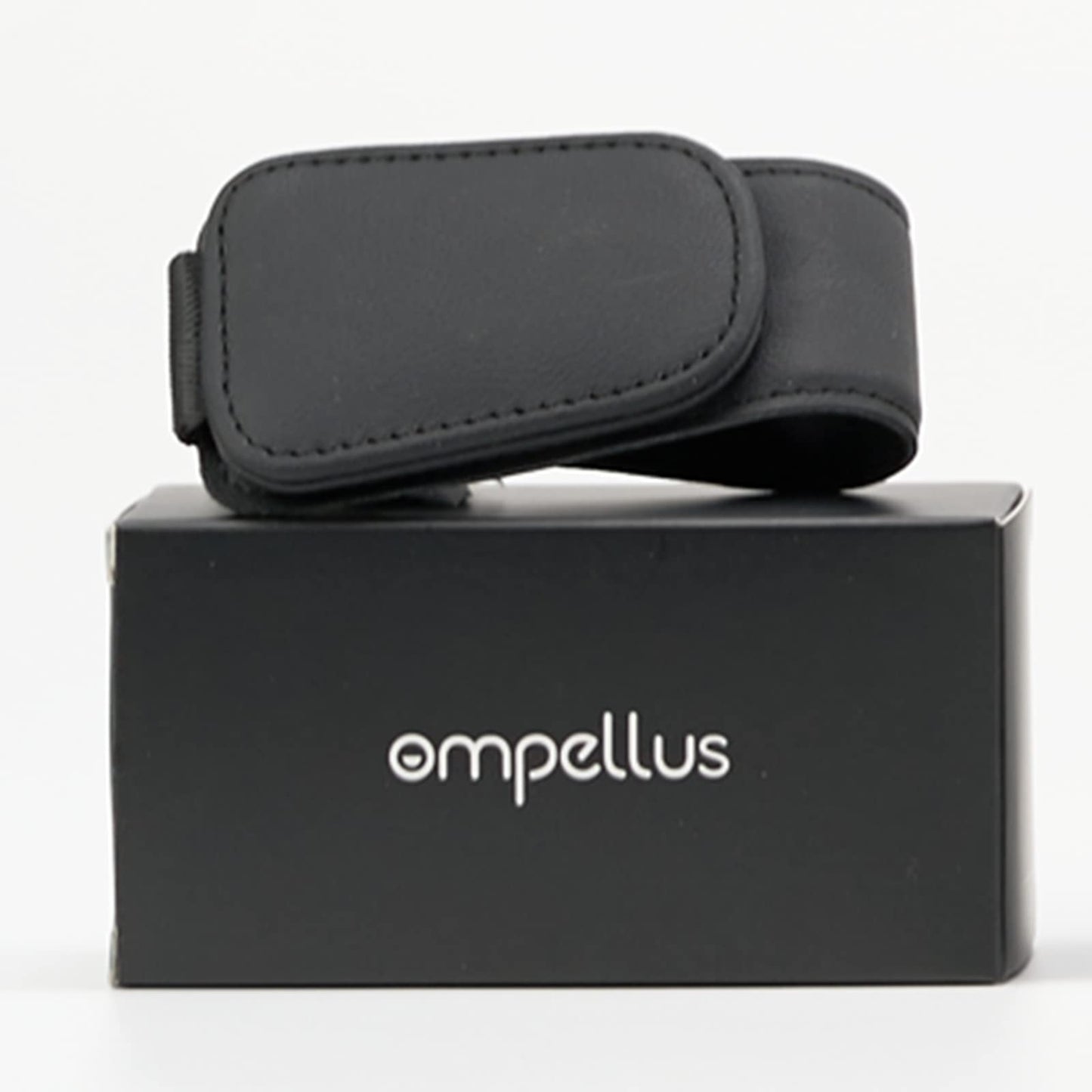 Ompellus Magnetischer Sonnenbrillenhalter aus Leder, Brillenhalter-Clip für die Auto-Sonnenblende, geeignet für verschiedene Brillengrößen (Schwarz, 1 Stück)
