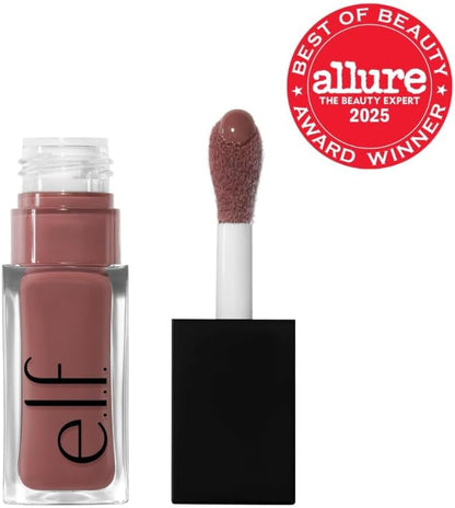e.l.f. Glow Reviver Lip Oil, Pflegendes getöntes Lippenöl für ein hochglänzendes Finish, angereichert mit Jojobaöl, vegan & tierversuchsfrei, Rose Envy