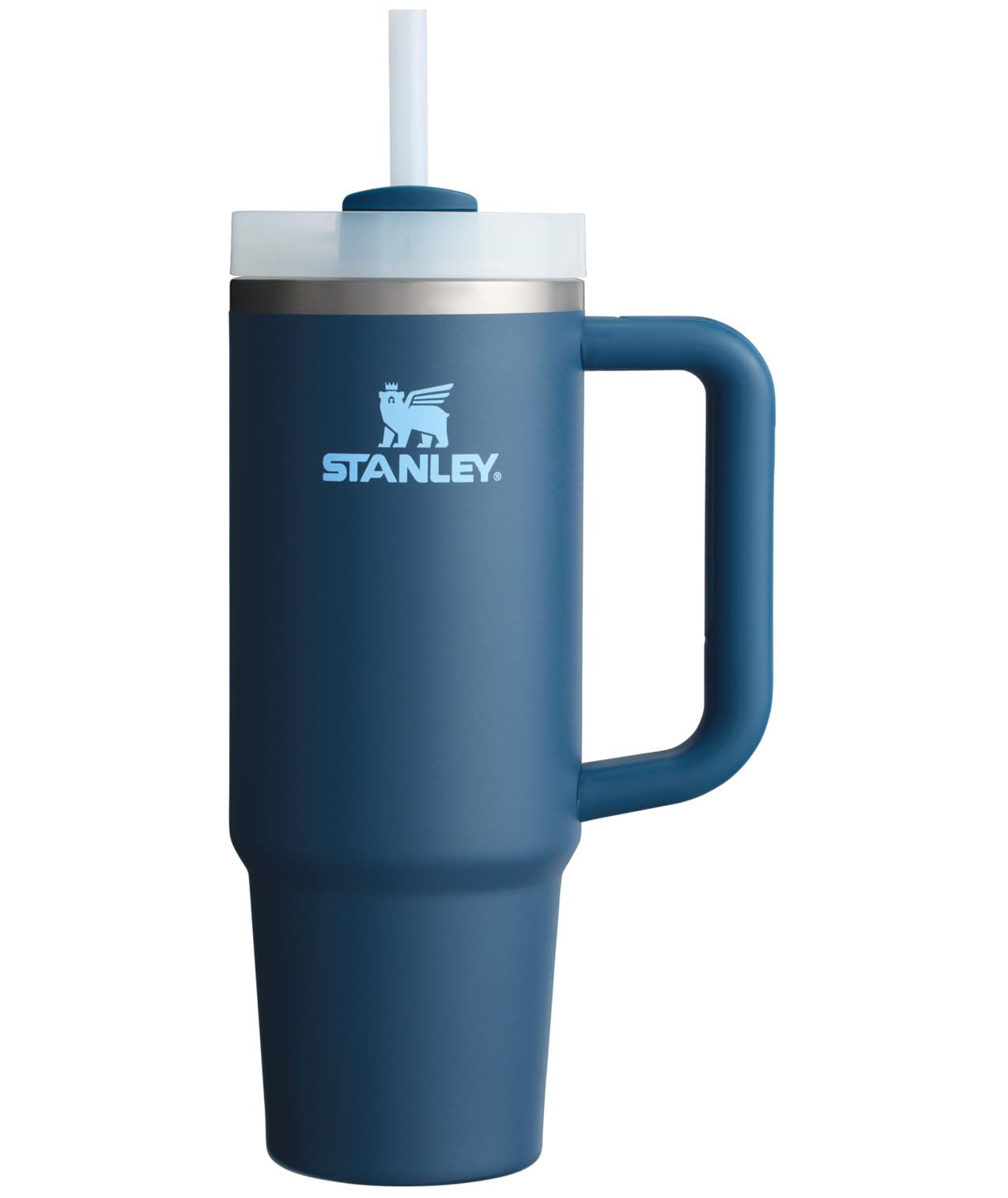 Stanley Quencher H2.0 Tumbler with Handle and Straw 40 oz | Flowstate 3-Position Lid | Cup Holder Compatible for Travel | Insulated Stainless Steel Cup | BPA-Free | Almond Rose