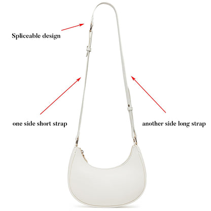 Barabum Kleine Umhängetasche für Damen, halbmondförmige Geldbörse, Y2K Trend Clutch Handtaschen