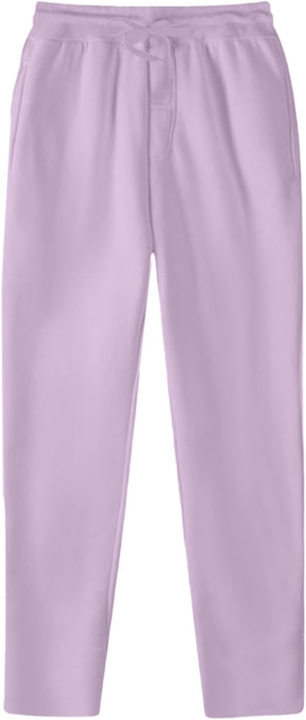 Baggy Jogginghose Herren Weites Bein Lässig Fleece Jogger Lounge Gym Athletische Sweathose mit Kordelzug und Taschen