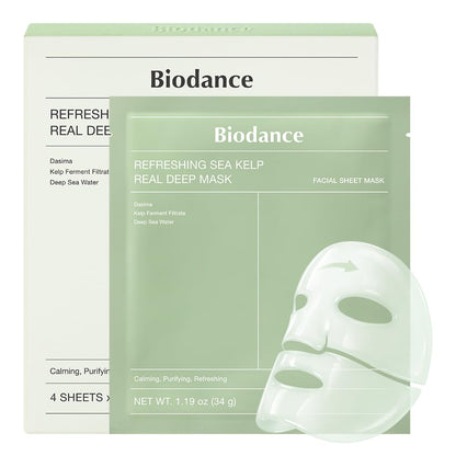 BIODANCE Hydro Cera-nol Real Deep Mask, Hydrogel Mask, Soothing, Moisturising, Nutritious, Korean Skin Care, 34 g x 4 PiecesBIODANCE Hydro Cera-nol Real Deep Mask, Hydrogel Mask, Soothing, Moisturising, Nutritious, Korean Skin Care, 34 g x 4ea