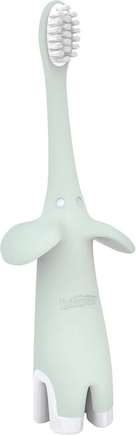 Dr.-Brown's-Trainingszahnbürste-für-Babys-und-Kleinkinder,-weich-für-die-ersten-Zähne,-Giraffe,-BPA-frei,-0-3-Jahre