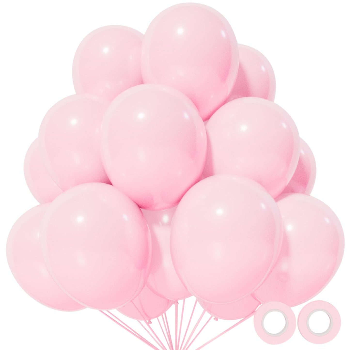 110pcs Black Balloon 12 inch, Black Latex Balloons for Birthday Party Baby Shower Wedding(with 2 Ribbons).