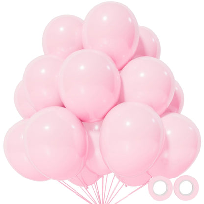 110pcs Black Balloon 12 inch, Black Latex Balloons for Birthday Party Baby Shower Wedding(with 2 Ribbons).