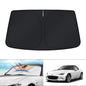 KUST Windshield Sun Shade for 2017-2026 Tesla Model Y/Model 3 Sunshade Accessories (Fit 2025-2026 Model Y Juniper / 2024 Model 3 Highland) Upgraded Foldable Sunshade, Blocks UV Rays Keep Car Cool