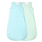 Supersoft Rayon Made from Bamboo Sleep Sack 3-6 Months Newborn Sleep Sack 0-3 Months 1.0 Tog Baby Wearable Blanket with 2-Way Zipper Unisex Sleeping Bag for Babies (2 Pack) Green & Blue