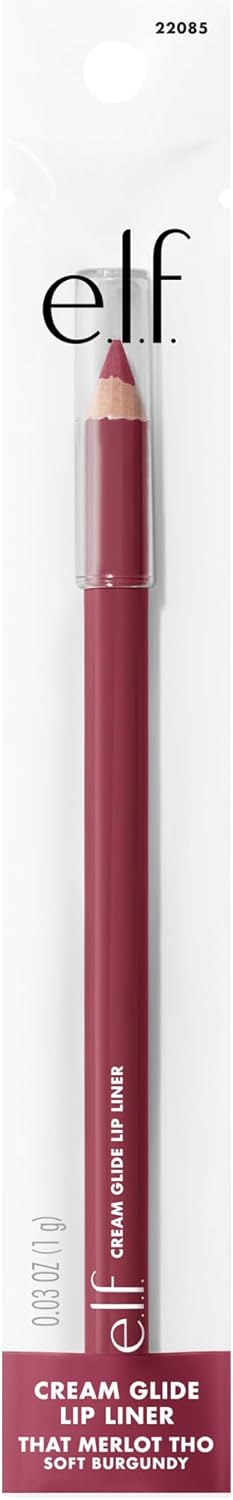 e.l.f. Cream Glide Lipliner, Hochpigmentierter Stift zum Formen & Konturieren der Lippen, Semi-Mattes Finish, Vegan & Tierversuchsfrei, Mauve Aside