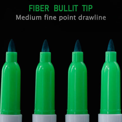 Dry Erase Markers Low Odor Fine Whiteboard Markers Thin Box of 12，10 Colors