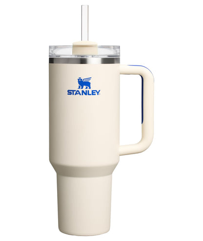 Stanley Quencher H2.0 Tumbler with Handle and Straw 40 oz | Flowstate 3-Position Lid | Cup Holder Compatible for Travel | Insulated Stainless Steel Cup | BPA-Free | Almond Rose