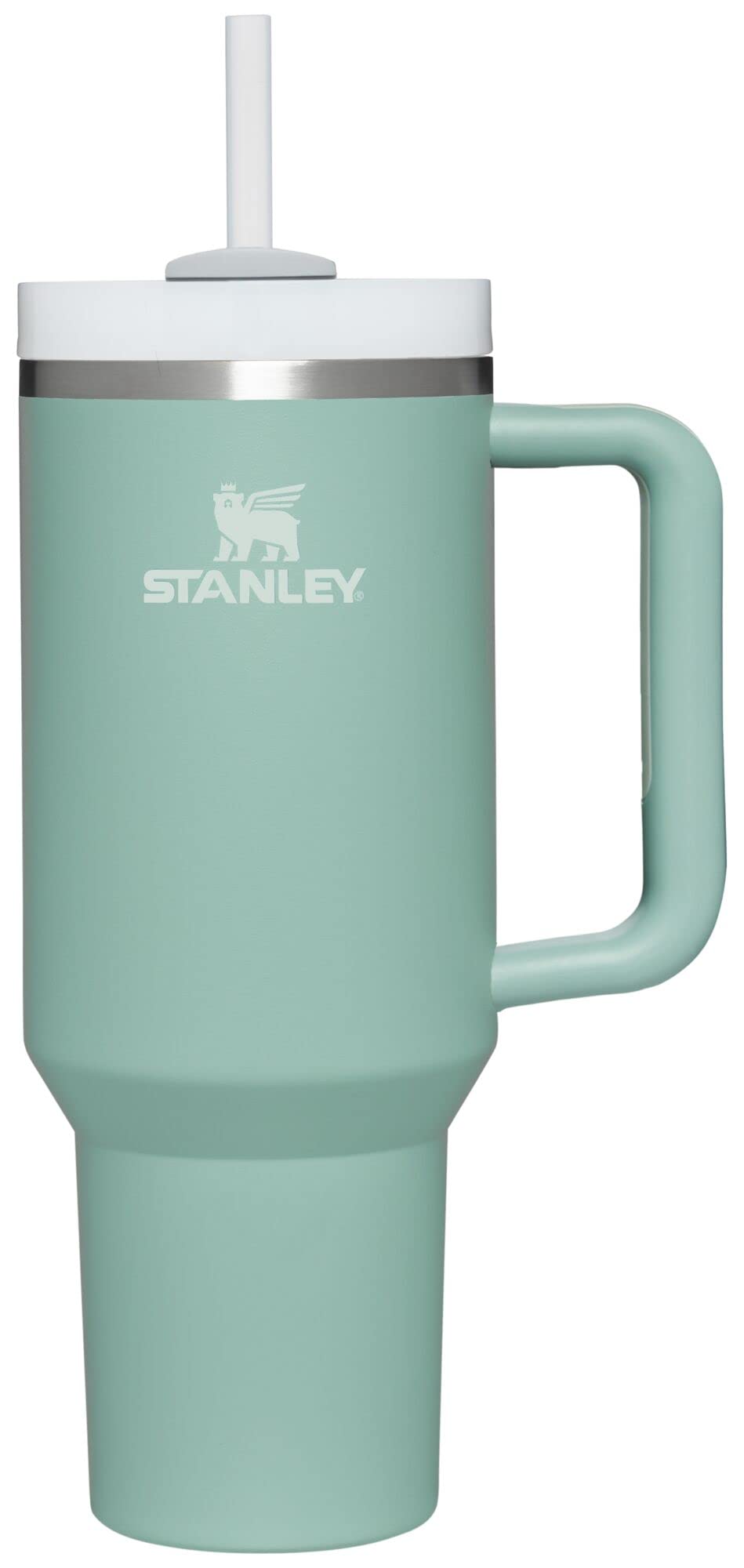 Stanley Quencher H2.0 Tumbler with Handle and Straw 40 oz | Flowstate 3-Position Lid | Cup Holder Compatible for Travel | Insulated Stainless Steel Cup | BPA-Free | Almond Rose