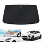 KUST Windshield Sun Shade for 2017-2026 Tesla Model Y/Model 3 Sunshade Accessories (Fit 2025-2026 Model Y Juniper / 2024 Model 3 Highland) Upgraded Foldable Sunshade, Blocks UV Rays Keep Car Cool