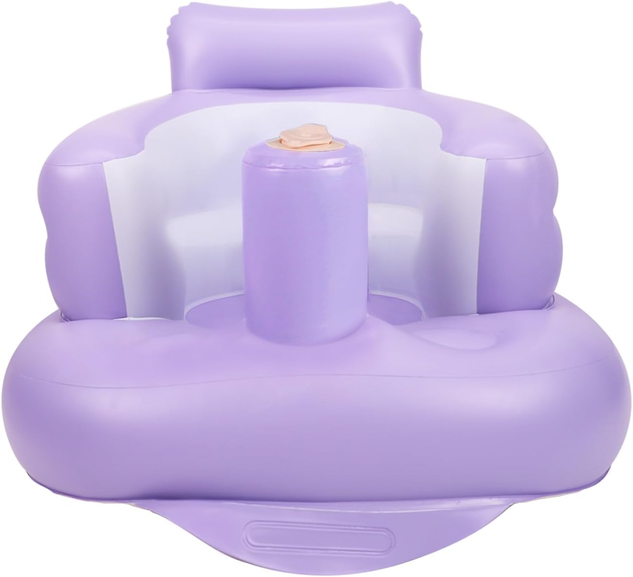 Aufblasbarer Babysitz, aufblasbarer Babystuhl für Babys ab 3 Monaten, aufblasbarer Sommerstuhl mit integrierter Luftpumpe, Baby-Bodensitz zum Sitzenlernen, Spielen, Campen, Orange