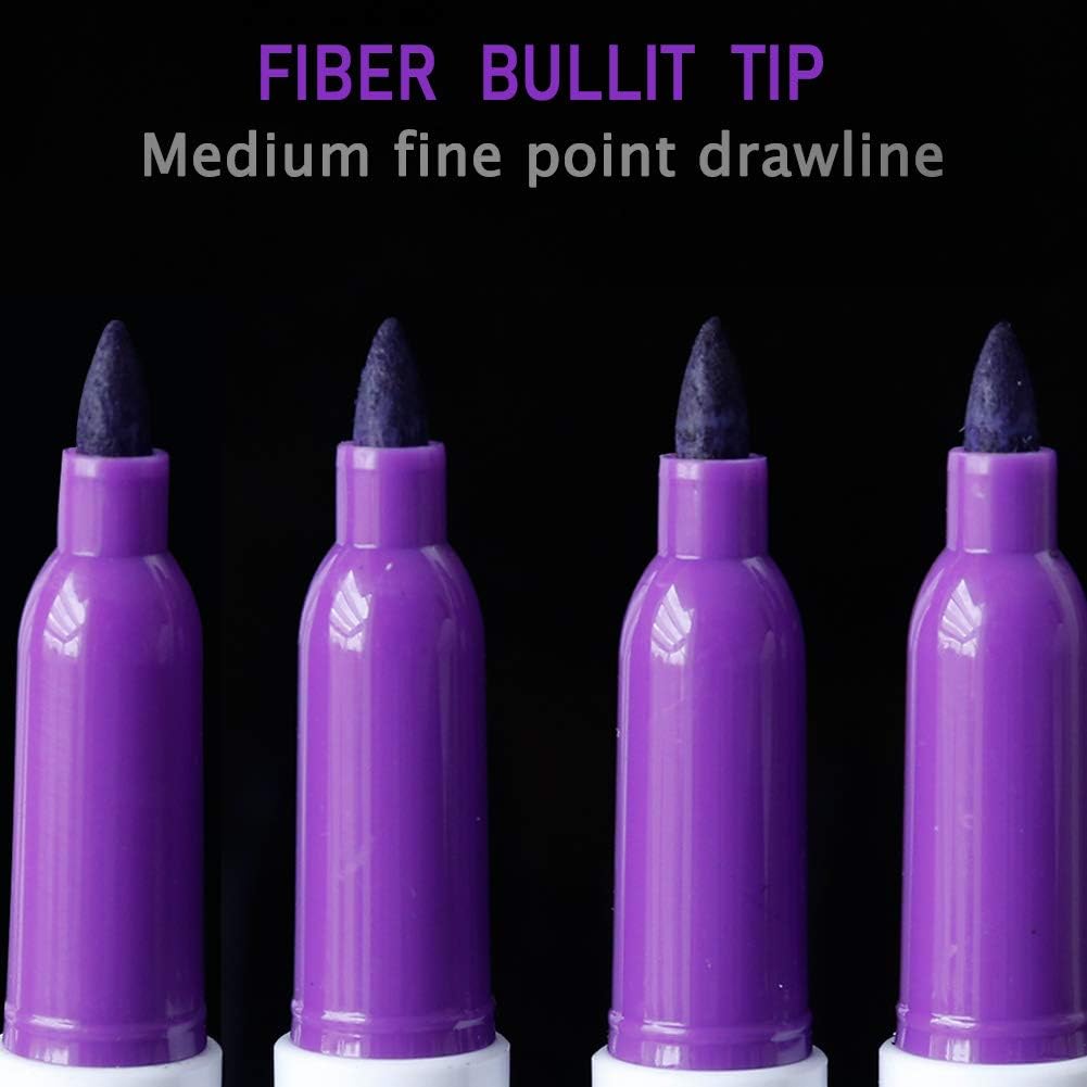Dry Erase Markers Low Odor Fine Whiteboard Markers Thin Box of 12，10 Colors