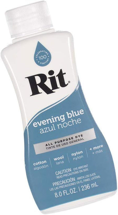 Rit Textilfarbe Flüssig – Große Farbauswahl – 236 ml (Marineblau)