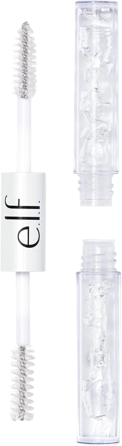 e.l.f. Clear Brow & Lash Mascara | Dual-Sided Clear Gel | Conditioning Formula For Healthy Lashes | 0.08 Fl Oz (2.5mL)