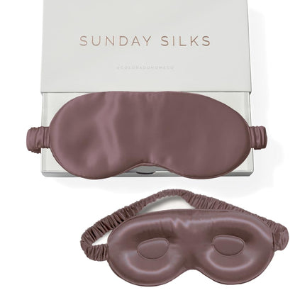 SUNDAYSILKS™ Exclusive Mulberry Silk Sleep Mask | Soft Eye Covers, Blackout Sleeping Mask for Women & Men | Silk Eye Mask for Sleep, Travel, and Relaxation | Antifaz para Dormir [Nude Champagne]